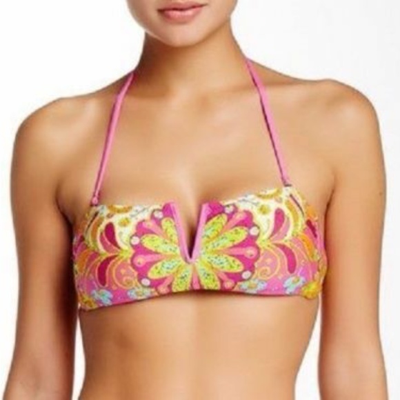 Trina Turk Other - NEW $84 TRINA TURK 8 WOODBLOCK BANDEAU TOP